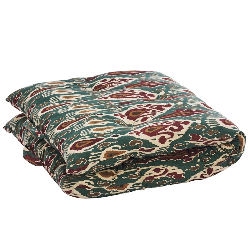 Printed cotton mattress Sitzkissen 60x100 cm, Grün / Sand / Pumpkin