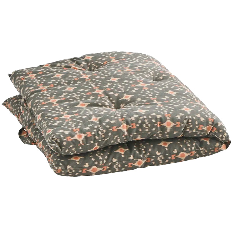 Printed cotton mattress Sitzkissen 60x100 cm, Ecru