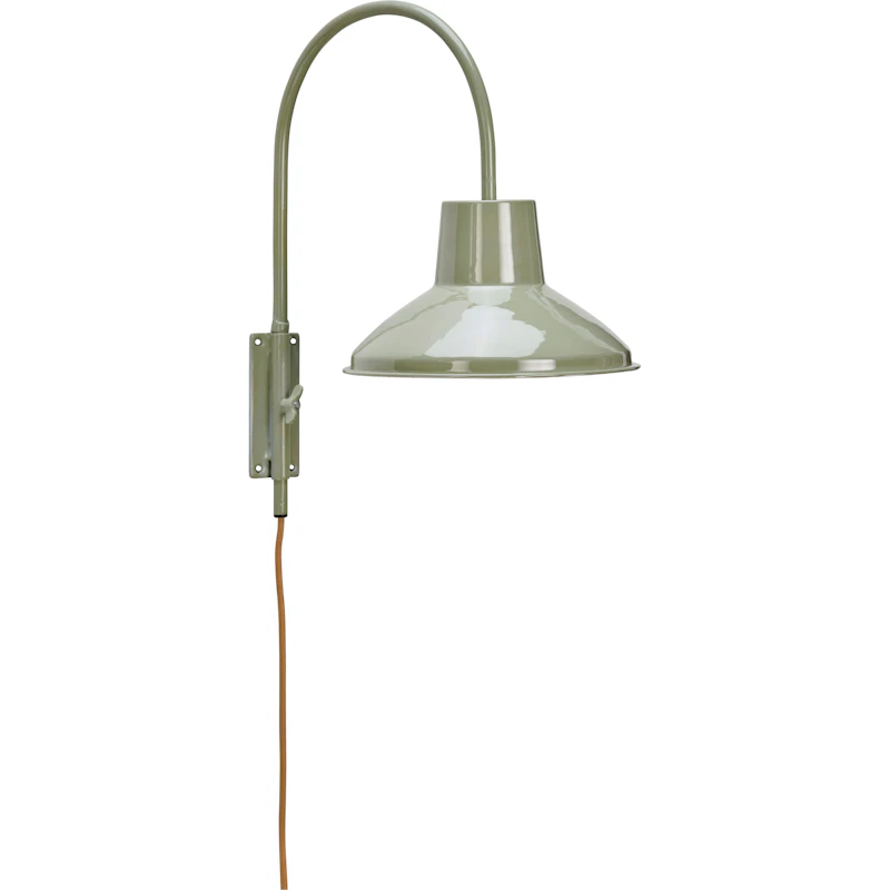 Enamel Wandleuchte, Light Green