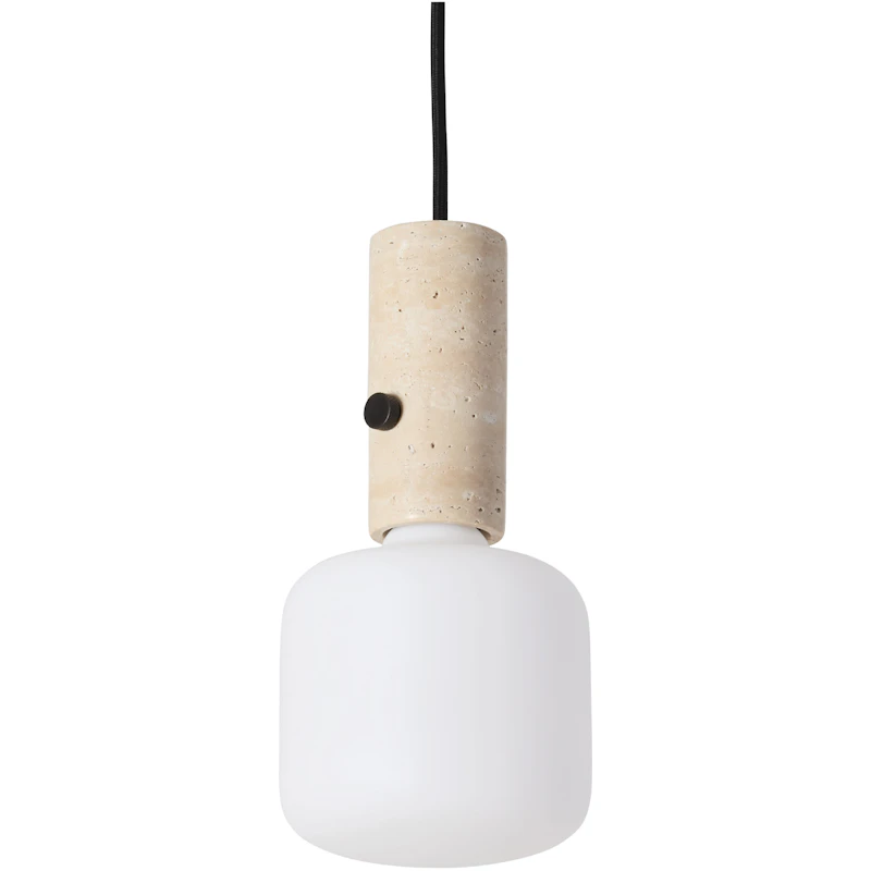 Core Hängelampe / Tischlampe, Creme Travertin