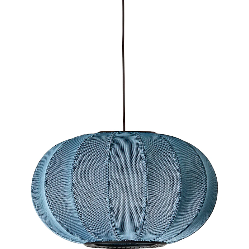 Knit-Wit Hängelampe Oval 57 cm, Blue Stone