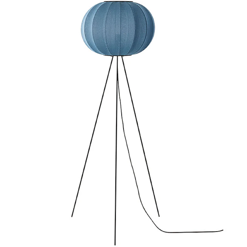 Knit-Wit Stehlampe Hoch Rund 45 cm, Blue Stone