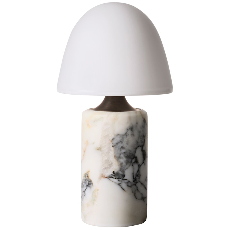 Fuse Tischlampe Tragbar, Opalglas / Calacatta Viola