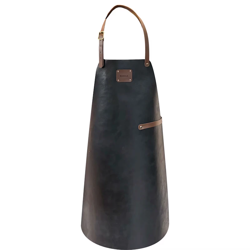 Leather Schürze, Schwarz
