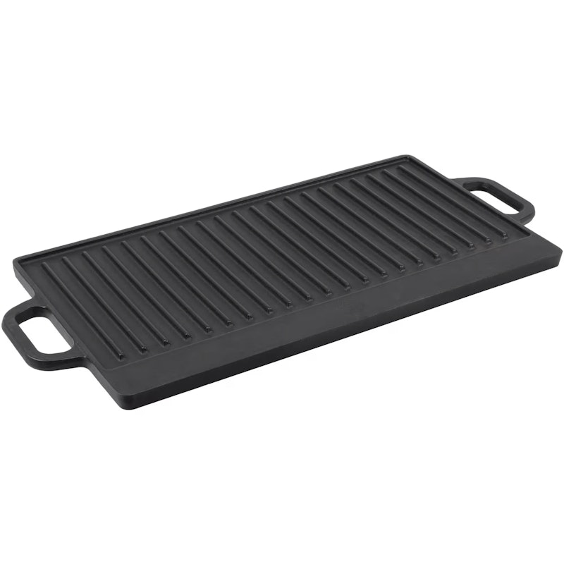 Grillplatte Aus Stahl Mit Griff 42,5 x 23,5 cm