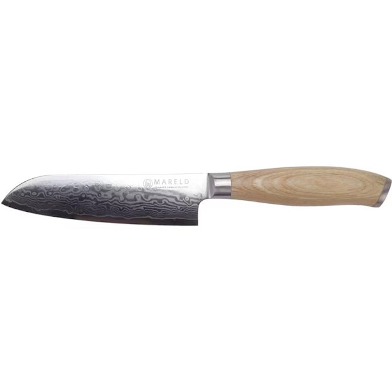 Akio Santokumesser 13 cm, Hell Holz