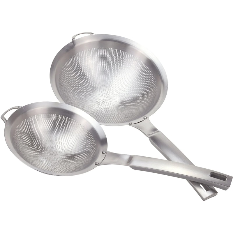 Siebe 2-er Set Gebürsteter Stahl