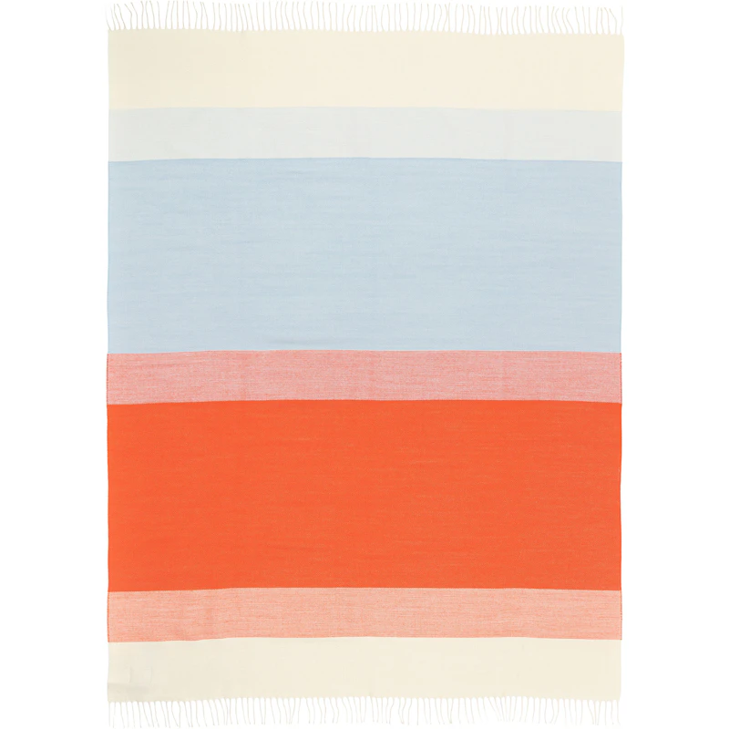 Hennika Plaid 120x180 cm, Orange / Hellblau