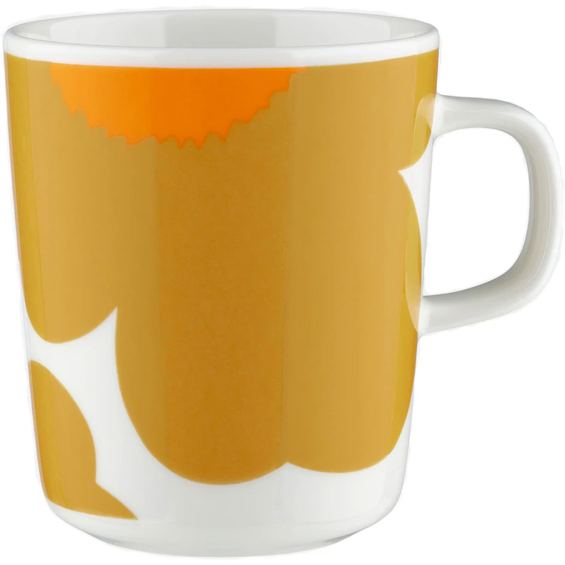 Iso Unikko Tasse 25 cl, Weiß / Caramel