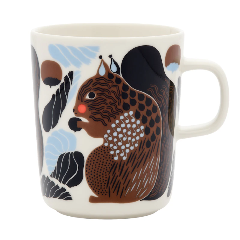 Kurre Kaffeetasse 25 cl, Braun / Hellblau
