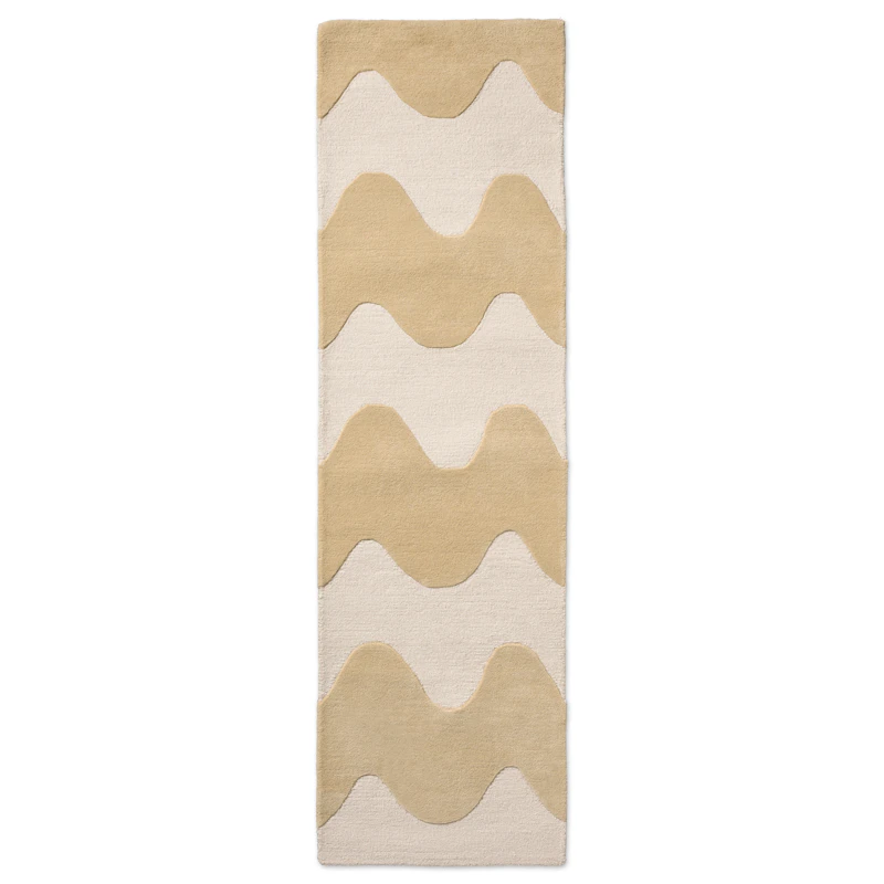 Lokki Wollteppich 70x245 cm, Butter