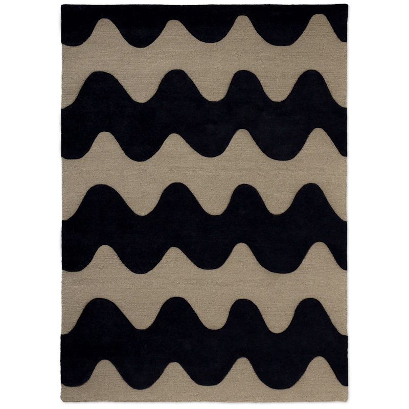 Lokki Wollteppich 170x240 cm, Schwarz