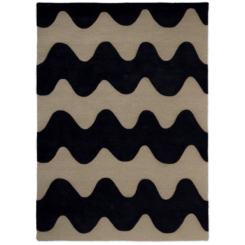 Lokki Wollteppich 250x350 cm, Schwarz