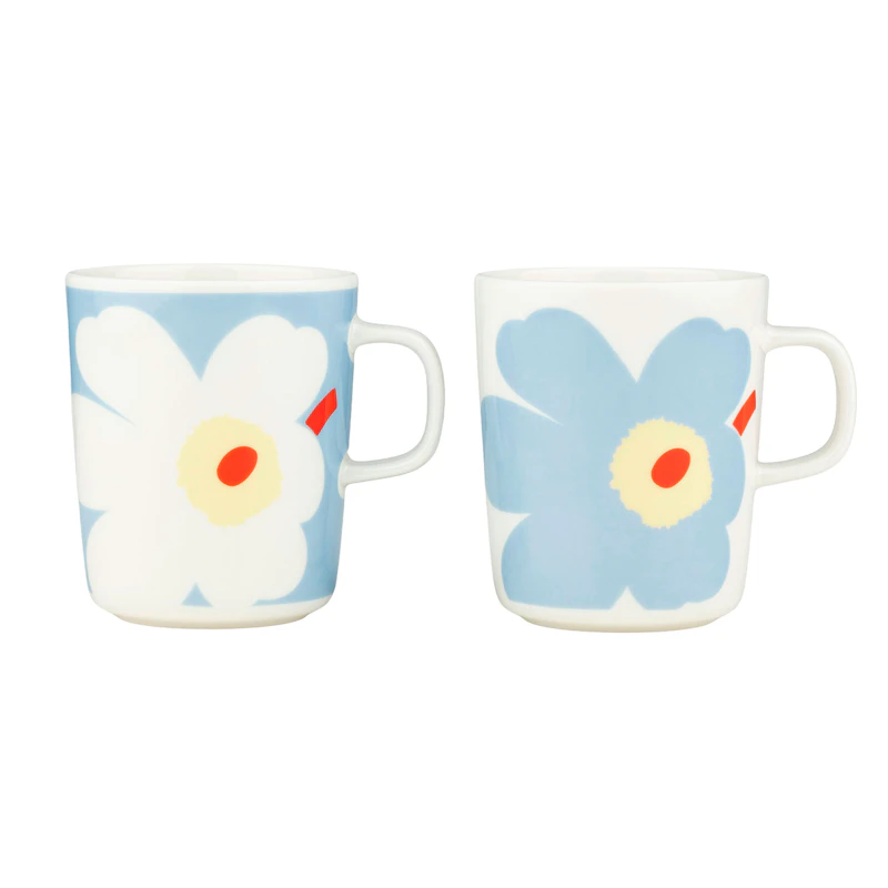 Oiva Juhla Tasse 25 cl 2-er Set, Blau / Weiß