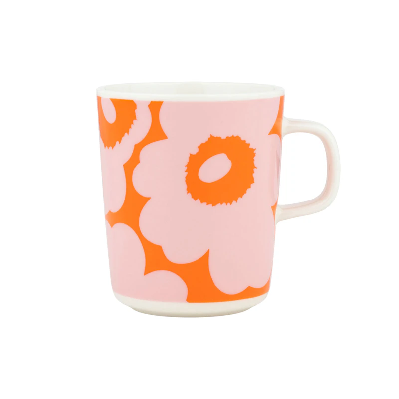 Oiva Kaffeetasse 25 cl, Weiß / Rosa / Orange