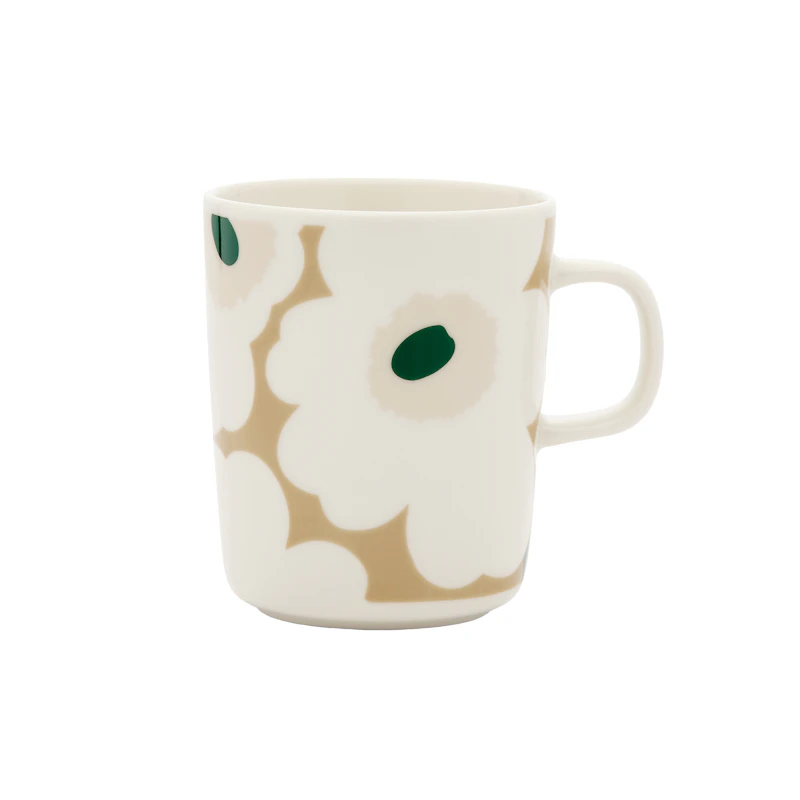 Oiva/Unikko Kaffeetasse 25 cl, Dunkelgrün / Light Sand