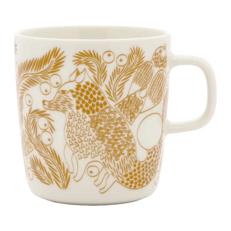 Oiva/Piirto Ketunmarja Tasse 40 cl, Weiß / Bronze Brown