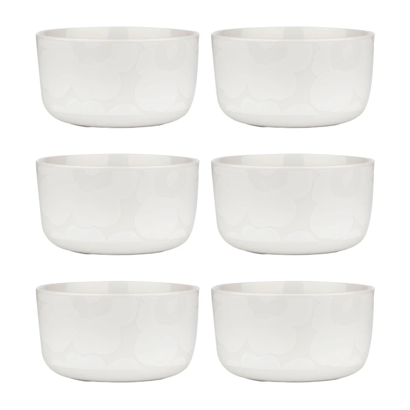 Oiva / Unikko Schüssel 50 cl 6-er Set, Weiß