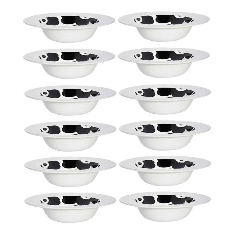 Oiva / Unikko Tiefer Teller 20 cm 12-er Set
