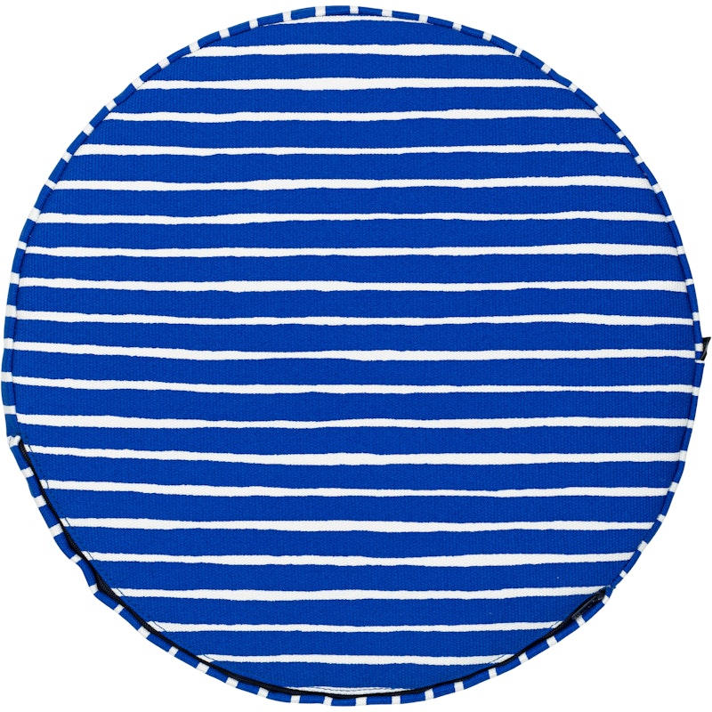 Piccolo Kissen 35 cm, Weiß / Blau