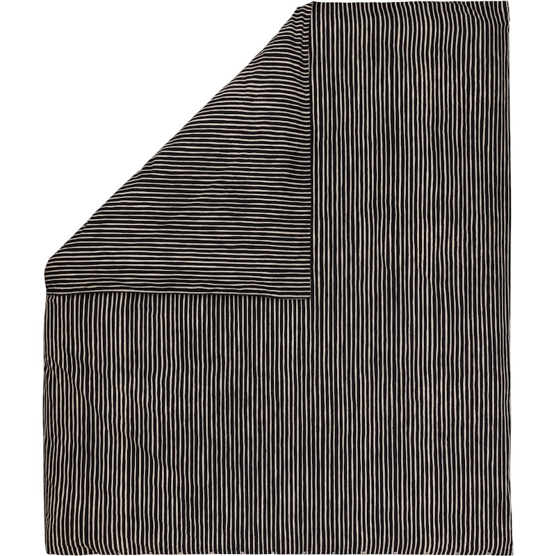 Piccolo Bettdeckenbezug 240x220 cm, Schwarz / Altweiß