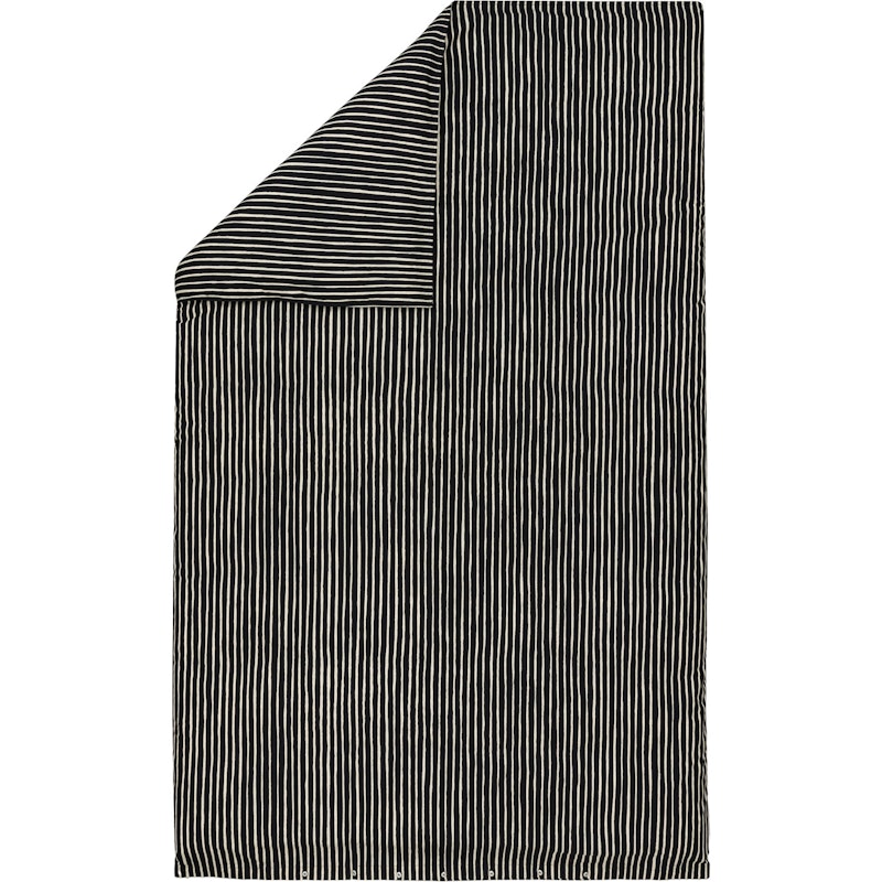 Piccolo Bettdeckenbezug 150x210 cm, Schwarz / Altweiß