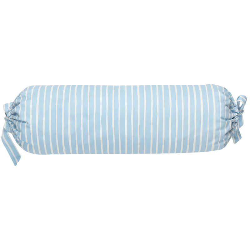 Piccolo Kissen 19x54 cm, Weiß / Hellblau