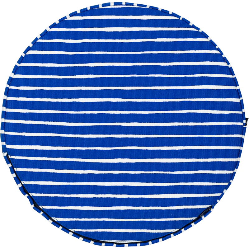 Piccolo Kissen 35 cm, Weiß / Blau