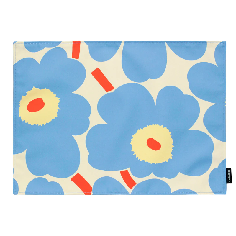 Pieni Piirto Unikko Tischset 35x40 cm, Altweiß / It Blue