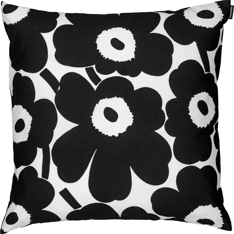Pieni Unikko Kissenbezug 50x50 cm, Schwarz / Weiß