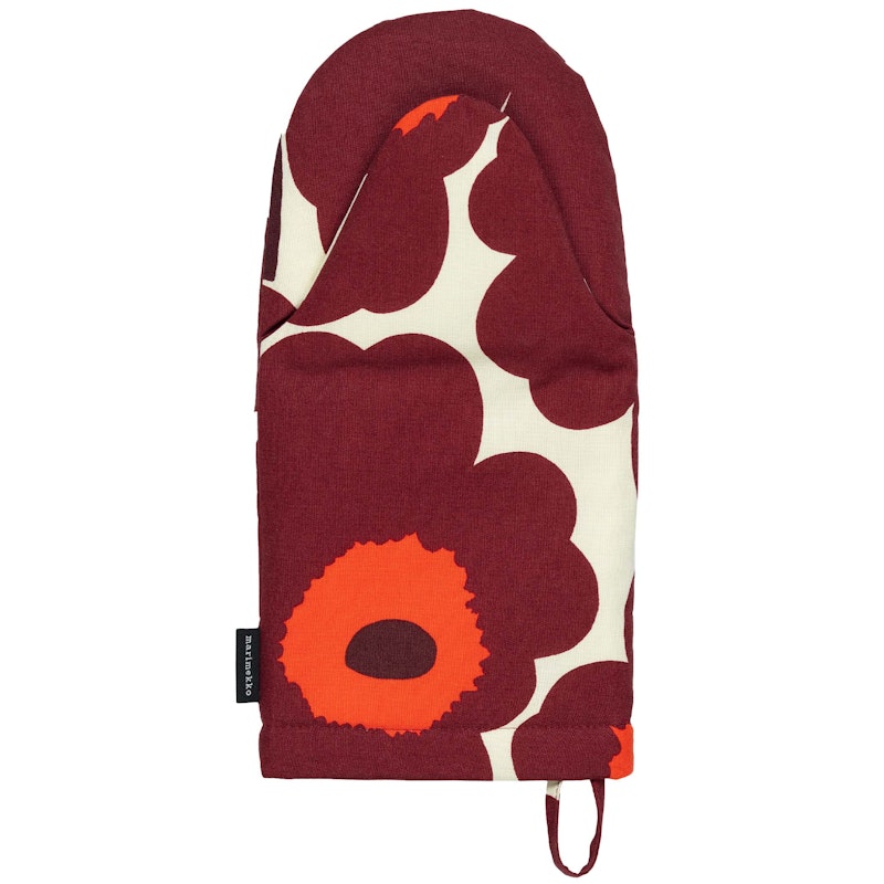 Pieni Unikko Ofenhandschuh, Rot / Vanilla / Weinrot