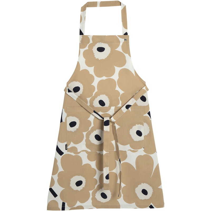 Pieni Unikko Schürze, Beige / Altweiß / Dunkelblau
