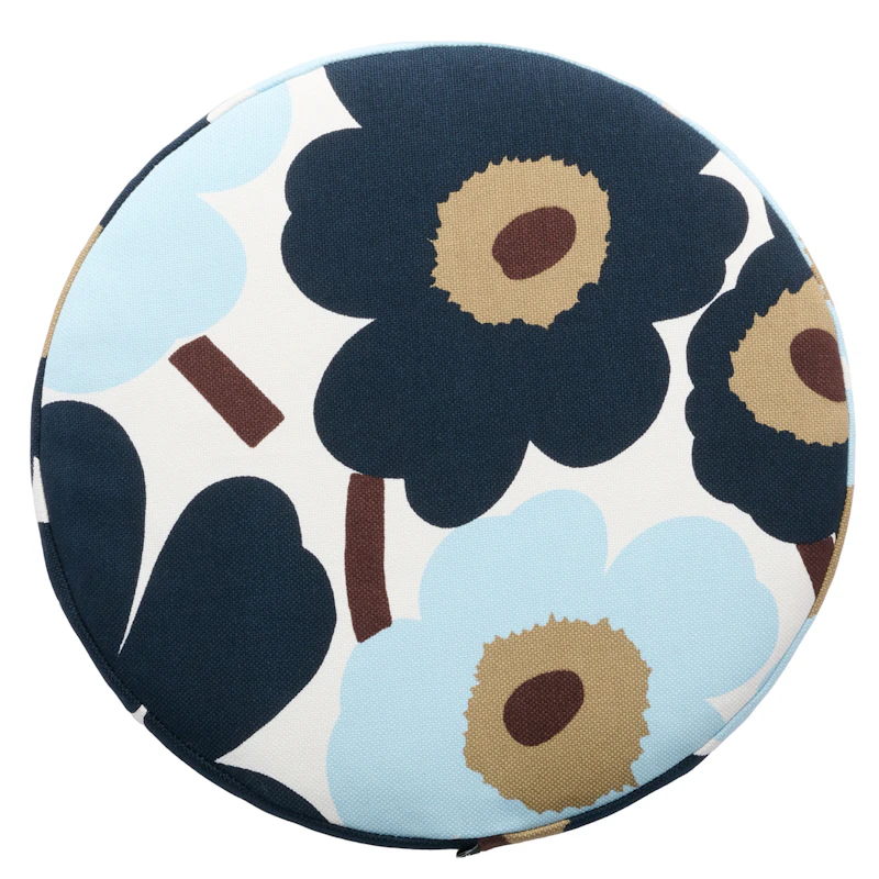 Pieni Unikko Sitzkissen Ø35 cm, Dunkelgrün / Blueberry