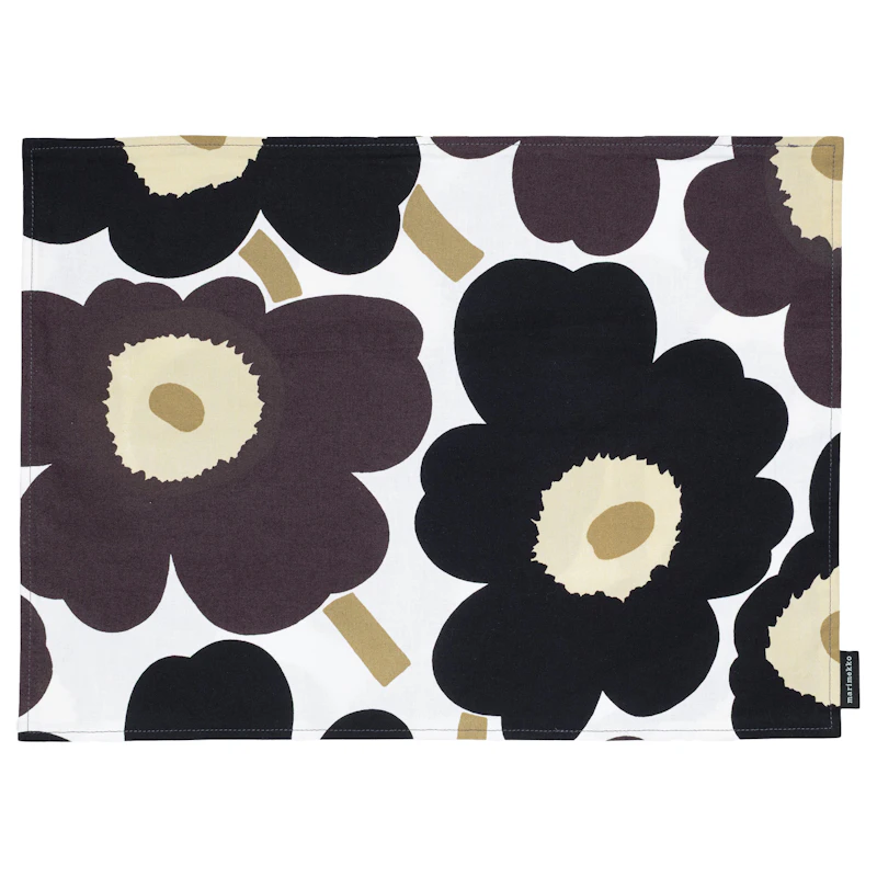 Pieni Unikko Tischset 35x40 cm, Beige / Dunkelgrau