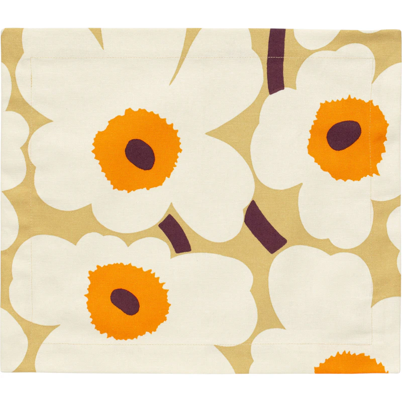 Pieni Unikko Tischset 35x40 cm, Cream / Caramel / Warm Orange