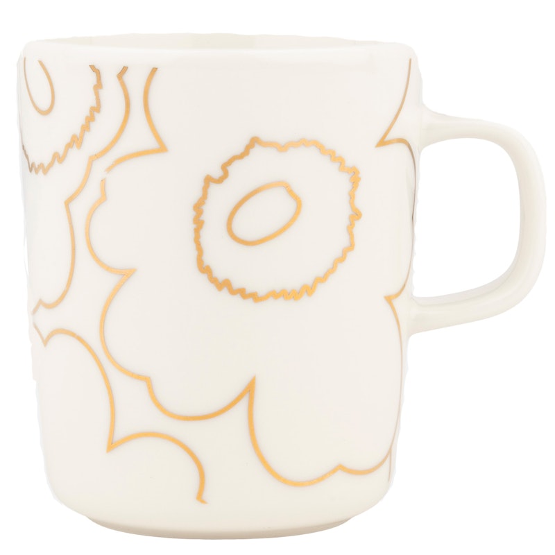 Piirto Unikko Tasse 25 cl, Weiß/Gold