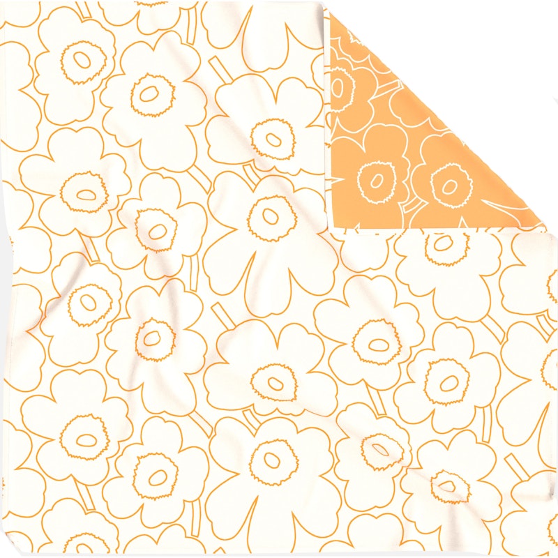 Piirto Unikko Tagesdecke Off-white / Peach, 260x260 cm