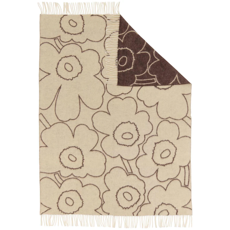 Piirto Unikko Decke 130x170 cm, Altweiß / Taupe
