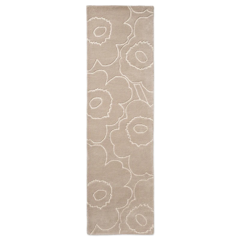Piirto Unikko Wollteppich 70x245 cm, Graubeige