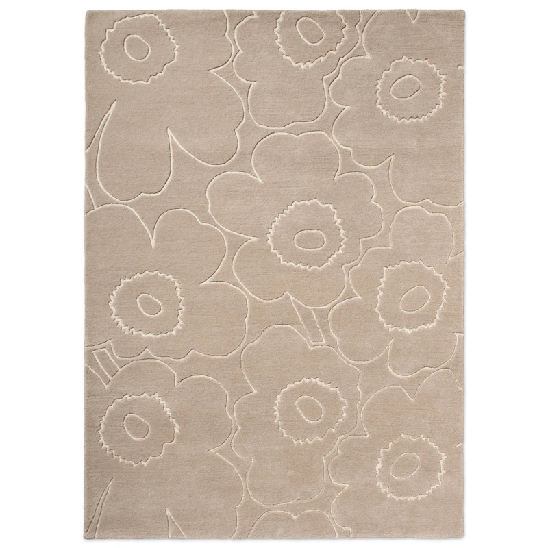 Piirto Unikko Wollteppich 200x280 cm, Graubeige