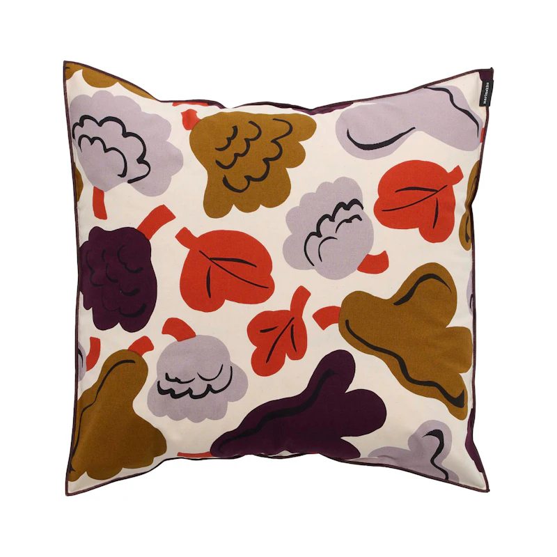 Kukasta Kukkaan Kissenbezug 50x50 cm, Plum / Bronzefarben / Terracotta