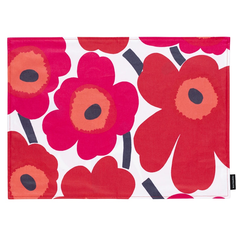 Pieni Unikko Tischset 35x40 cm, Weiß / Rot