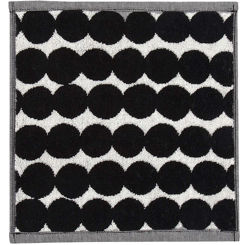 Räsymatto Mini Handtuch 30x30 cm, Schwarz/Weiß