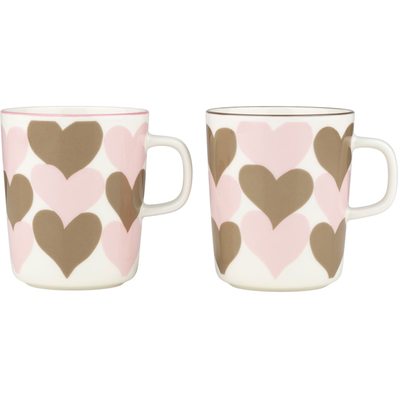 Sydämet Tasse 25 cl 2-er Set