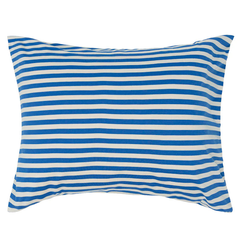 Tasaraita Kissenbezug 50x60 cm, Blau / Altweiß