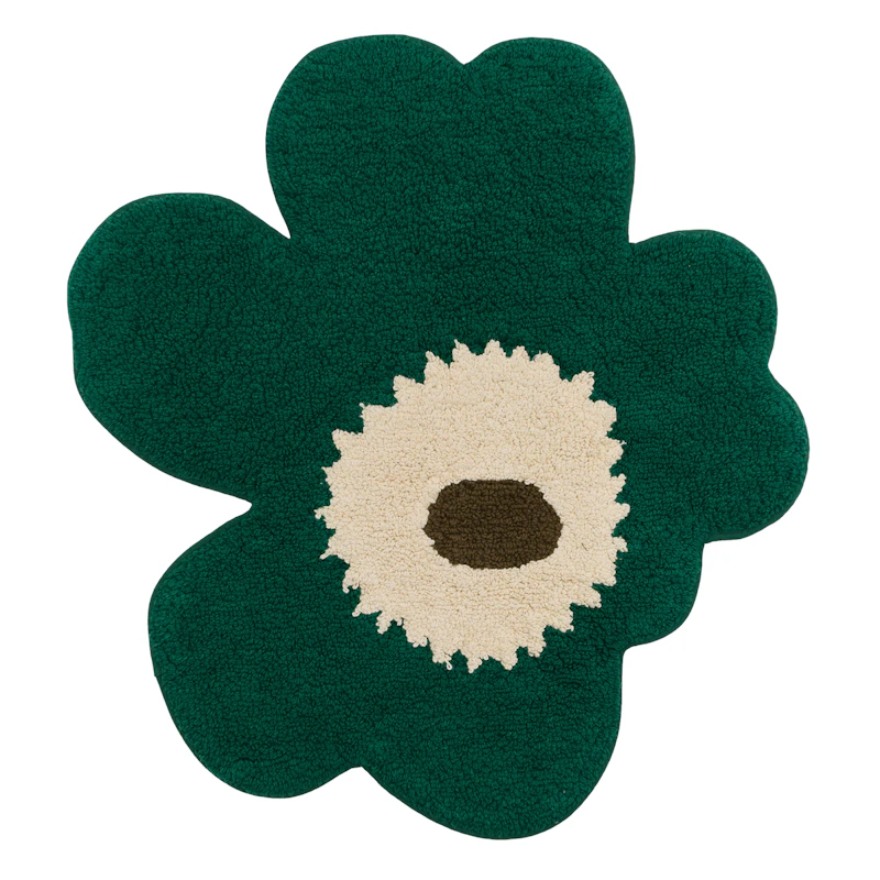 Unikko Badematte 73X74 cm, Altweiß / Maulwurfbraun