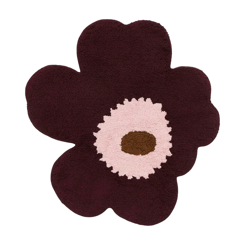 Unikko Badematte 73X74 cm, Pflaume / Toffee / Rosa