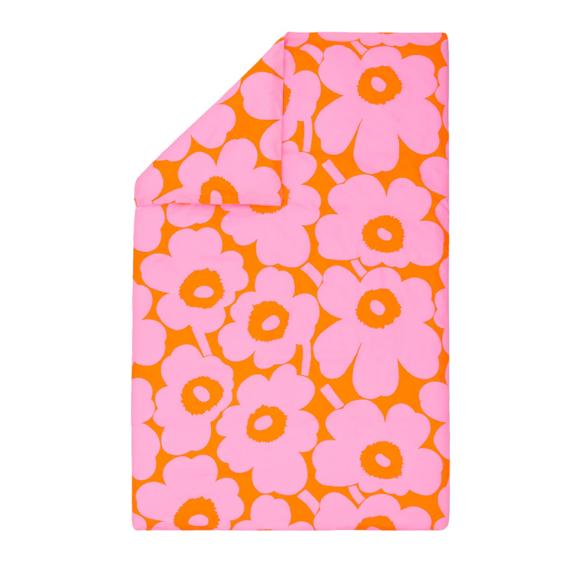Unikko Bettbezug 210x150 cm, Rosa / Orange