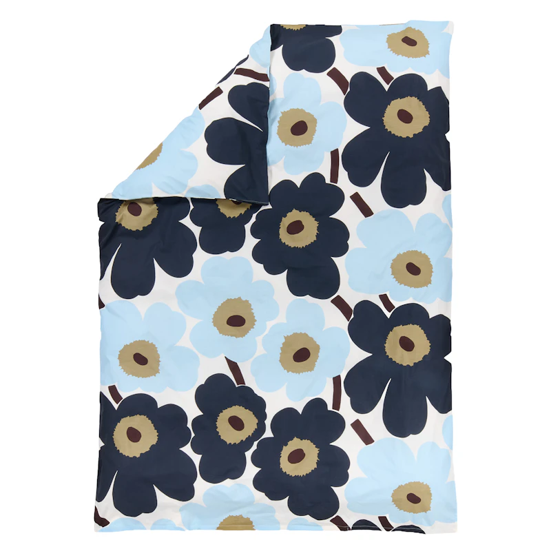 Unikko Bettdeckenbezug 150x210 cm, kaltblau / Blueberry