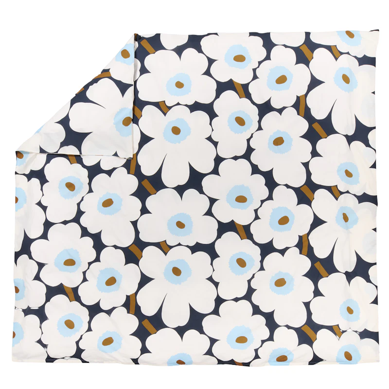 Unikko Bettdeckenbezug 220x240 cm, Altweiß / Blueberry